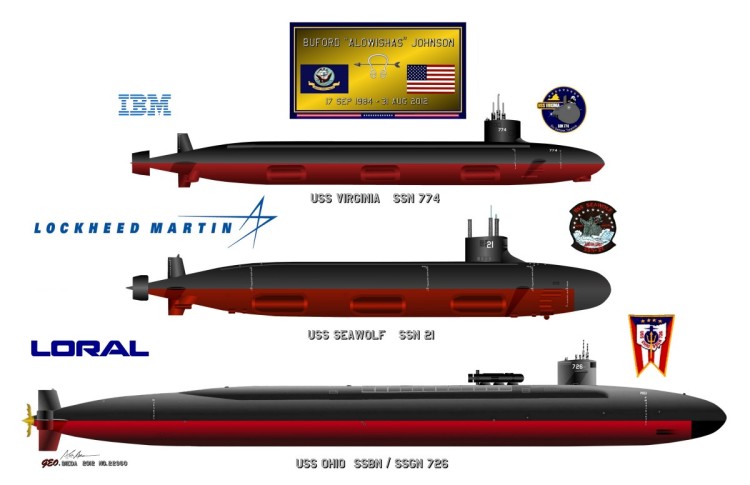 Multiple Ship Montage Drawing